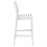 Ares Resin Barstool White - Side - Ares Resin Barstool White - Side