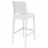 Ares Resin Barstool White - Back Angled - Ares Resin Barstool White - Back Angled