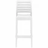 Ares Resin Barstool White - Front - Ares Resin Barstool White - Front