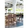 Ares Resin Barstool Dove Gray - Back Angled - Ares Resin Barstool Dove Gray - Back Angled