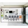 Ares Resin Barstool Dark Gray - Back Angled - Ares Resin Barstool Dark Gray - Back Angled