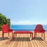 Compamia Sky Outdoor 39-inch Lounge Table - Red - Compamia Sky Outdoor 39-inch Lounge Table - Red