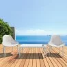 Compamia Sky Outdoor 39-inch Lounge Table - White - Compamia Sky Outdoor 39-inch Lounge Table - White