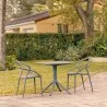 Compamia Pia Patio Dining Set with 2 Chairs Dark Gray - Lifestyle - Compamia Pia Patio Dining Set with 2 Chairs Dark Gray - Lifestyle
