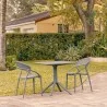Compamia Sunset Patio Dining Set with 2 Chairs Dark Gray - Lifestyle - Compamia Sunset Patio Dining Set with 2 Chairs Dark Gray - Lifestyle