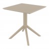 Sky Square Table 27 inch Taupe - Top Angle