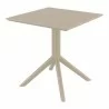 Sky Square Table 27 inch Taupe - Top Angle - Sky Square Table 27 inch Taupe - Top Angle