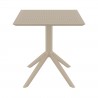 Sky Square Table 27 inch Taupe - Side