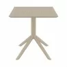 Sky Square Table 27 inch Taupe - Side - Sky Square Table 27 inch Taupe - Side