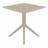 Sky Square Table 27 inch Taupe - Angled - Sky Square Table 27 inch Taupe - Angled
