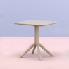 Sky Square Table 27 inch Taupe - Lifestyle