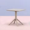 Sky Square Table 27 inch Taupe - Lifestyle - Sky Square Table 27 inch Taupe - Lifestyle