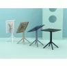 Sky Square Table 24 inch - Lifestyle 1 - Folding Feature - Sky Square Table 24 inch - Lifestyle 1 - Folding Feature