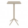 Sky Square Bar Table 24 inch Taupe - Side