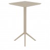Sky Square Bar Table 24 inch Taupe -  Angled View