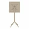 Sky Square Bar Table 24 inch Taupe - Back Folded - Sky Square Bar Table 24 inch Taupe - Back Folded