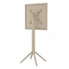 Sky Square Bar Table 24 inch Taupe - Back Angled Folded