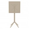 Sky Square Bar Table 24 inch Taupe - Front Folded