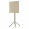Sky Square Bar Table 24 inch Taupe - Angled Folded - Sky Square Bar Table 24 inch Taupe - Angled Folded