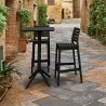 Sky Ares Square Bar Set with 2 Barstools Black - Lifestyle - Sky Ares Square Bar Set with 2 Barstools Black - Lifestyle