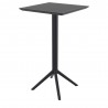 Sky Ares Square Bar Table - Black - Angled