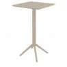 Sky Ares Square Bar Table - Taupe - Front - Sky Ares Square Bar Table - Taupe - Front