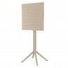 Sky Ares Square Bar Table - Taupe - Folded