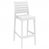 Sky Ares Square Bar Chair - White 