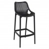 Sky Air Square Bar Chair - Black - Angled