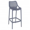 Sky Air Square Bar Chair - Dark Grey - Angled