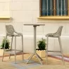 Sky Air Square Bar Set with 2 Barstools Taupe - Lifestyle  - Sky Air Square Bar Set with 2 Barstools Taupe - Lifestyle 