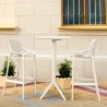 Sky Air Square Bar Set with 2 Barstools White - Lifestyle 