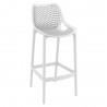 Sky Air Square Bar Chair - White - Angled