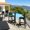 Compamia Sky Maya Square Bar Set with 2 Barstools in Black - Lifestyle