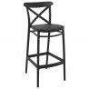 Compamia Sky Cross Square Bar Set with 2 Barstools in Black - Bar Chair