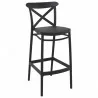 Compamia Sky Cross Square Bar Set with 2 Barstools in Black - Bar Chair - Compamia Sky Cross Square Bar Set with 2 Barstools in Black - Bar Chair