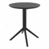 Compamia Sky Round Folding Table 24 inch Black - Side  - Compamia Sky Round Folding Table 24 inch Black - Side 