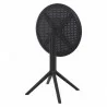 Compamia Sky Round Folding Table 24 inch Black - Angled folded - Compamia Sky Round Folding Table 24 inch Black - Angled folded