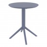 Compamia Sky Round Folding Table in Dark Grey - Front