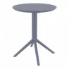 Compamia Sky Round Folding Table in Dark Grey - Front - Compamia Sky Round Folding Table in Dark Grey - Front