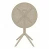 Compamia Sky Round Folding Table in Taupe - Front - Compamia Sky Round Folding Table in Taupe - Front
