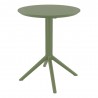 Compamia Sky Round Folding Table in Olive Green - Front