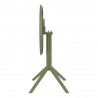 Compamia Sky Round Folding Table in Olive Green - Side