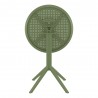 Compamia Sky Round Folding Table in Olive Green - Back