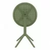 Compamia Sky Round Folding Table in Olive Green - Back - Compamia Sky Round Folding Table in Olive Green - Back