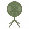 Compamia Sky Round Folding Table in Olive Green - Front