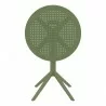 Compamia Sky Round Folding Table in Olive Green - Front - Compamia Sky Round Folding Table in Olive Green - Front
