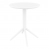 Compamia Sky Round Folding Table in White - Front