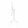 Compamia Sky Round Folding Table in White - Side - Compamia Sky Round Folding Table in White - Side