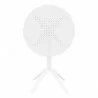 Compamia Sky Round Folding Table in White - Front - Compamia Sky Round Folding Table in White - Front
